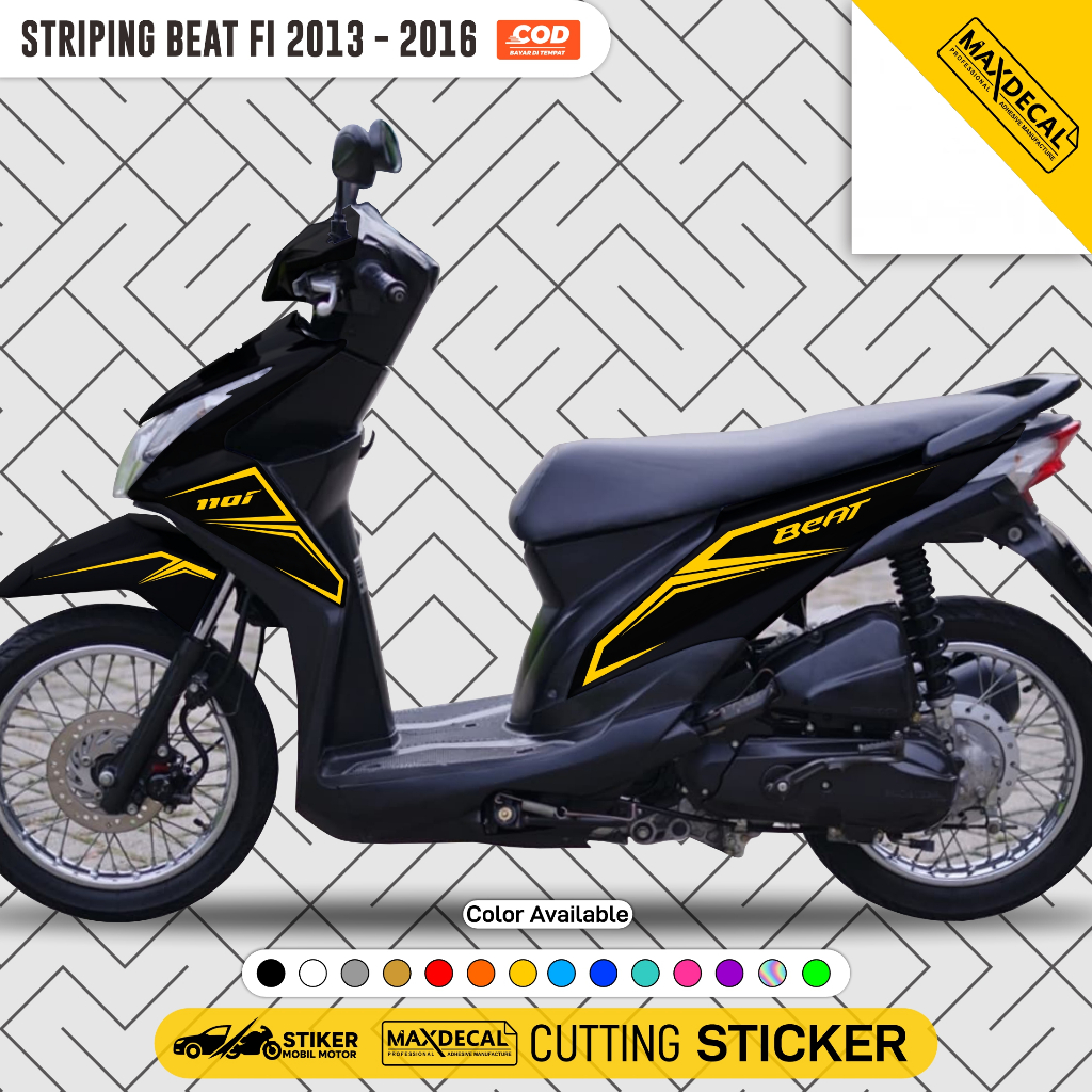 Striping Cutting Beat FI 2013-2016 Stiker Striping Cutting Beat FI Variasi Stylish & Tahan Lama