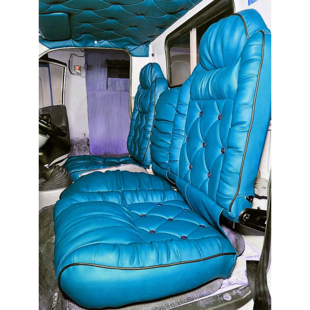 Sarung jok ) Cover jok sofa untuk mobil ( Isuzu Elf Traga / Isuzu Elf Macan ) Mosel sofa kancing
