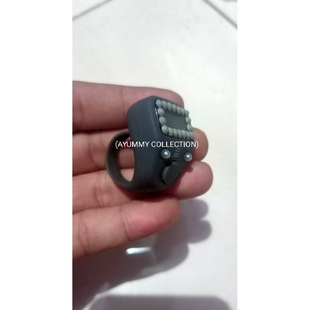Tasbih digital led abu-abu,  alarem klipatan 100 alarm berbunyi,