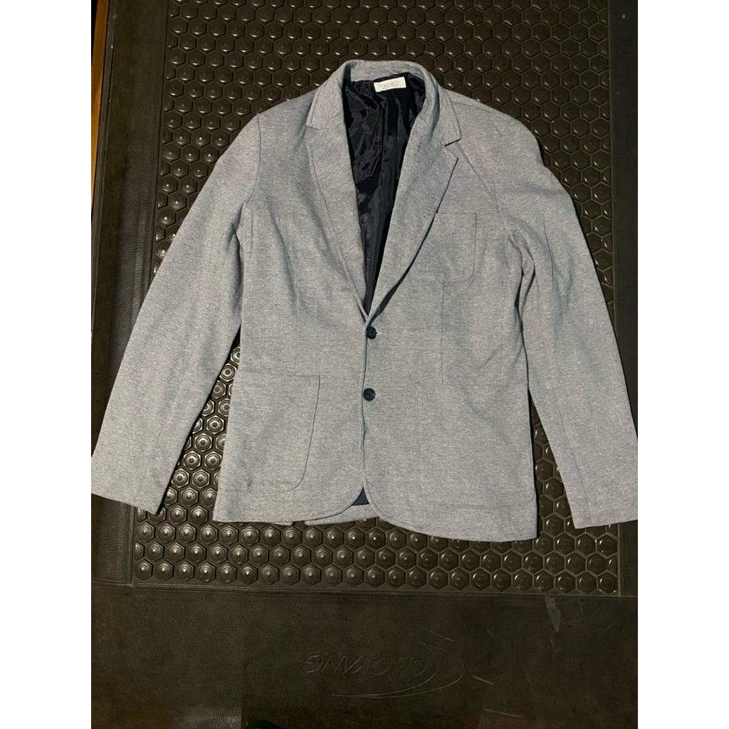 BLAZER JAS MEWAH ZARA MAN SEMI JEANS DENIM BRANDED