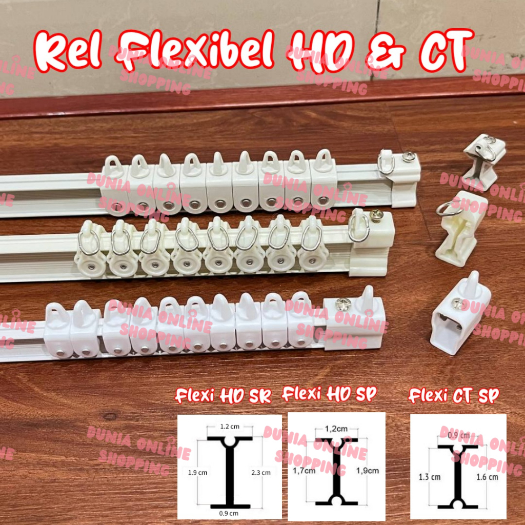 rel fleksible / Rel Gorden Lengkung / Rel Vitrase Flexibel
