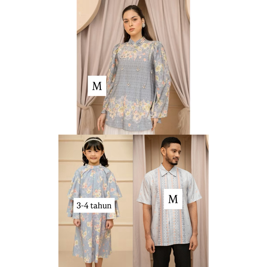 preloved wearing klamby series Namora Family Set (baju lebaran set)