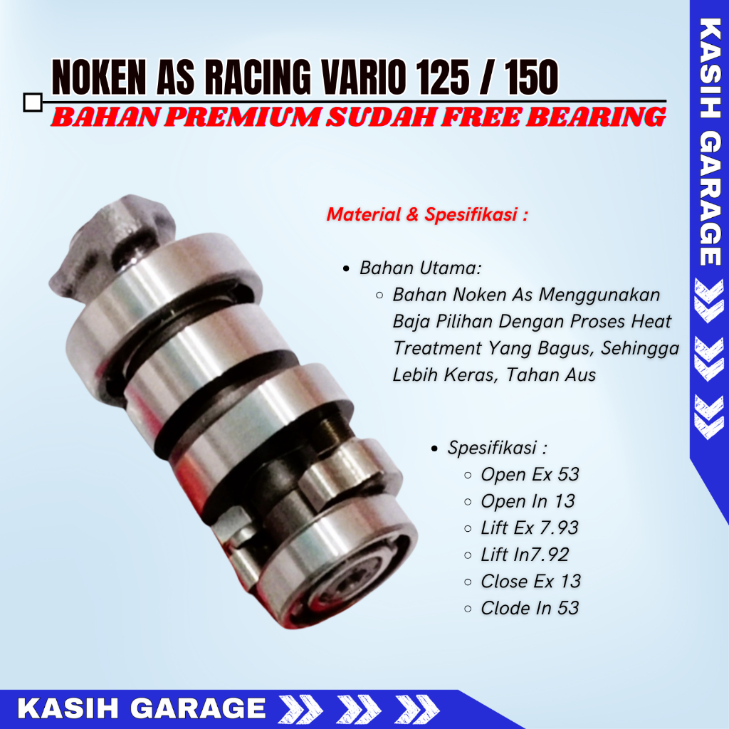 NOKEN AS RACING COPY T - 1 VARIO 125/150 PER KLEP RACING VARIO NEW  PLATUK KLEP VARIO