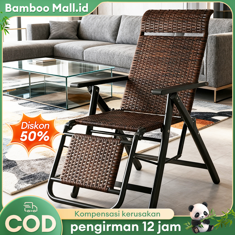 Kursi Lipat/Kursi Lipat Bambu/Kursi Rotan/Kursi Yang Dapat Disesuaikan/Hemat Ruang