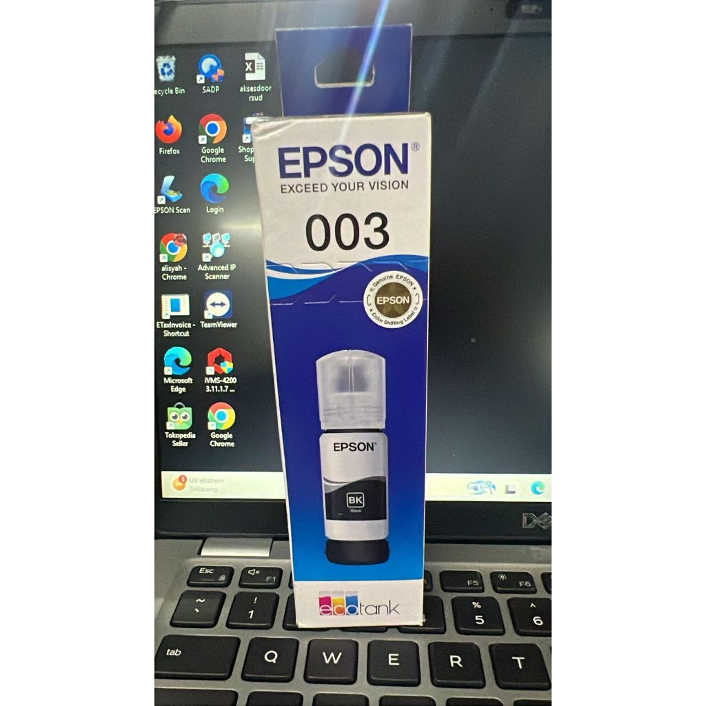 Tinta Epson 003 Original Resmi - Hitam