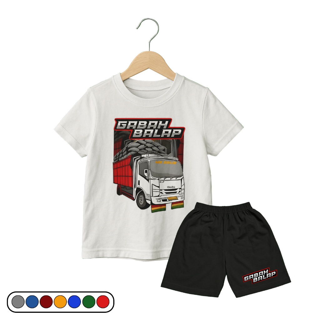 SETELAN KAOS TRUK OLENG ANAK - BAJU TRUK GABAH BALAP ANAK UMUR 2 - 10 TAHUN TERBARU