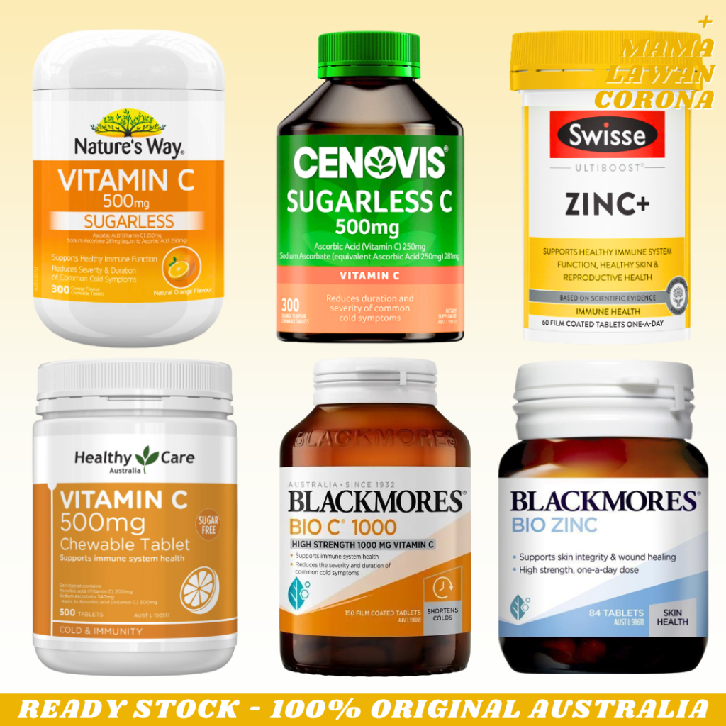 NATURE'S WAY Vitamin C 500mg 300 Chewable Tablets AUSTRALIA Natures / Healthy Care Vit C 500 mg Tabl