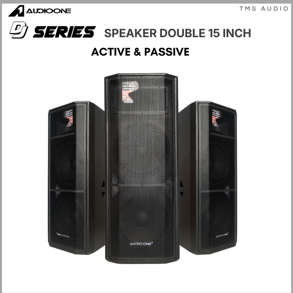 Speaker Double 15 Inch Aktif / Pasif DJ 215 Full Bass Bluetooth Original Fullrange I TMS
