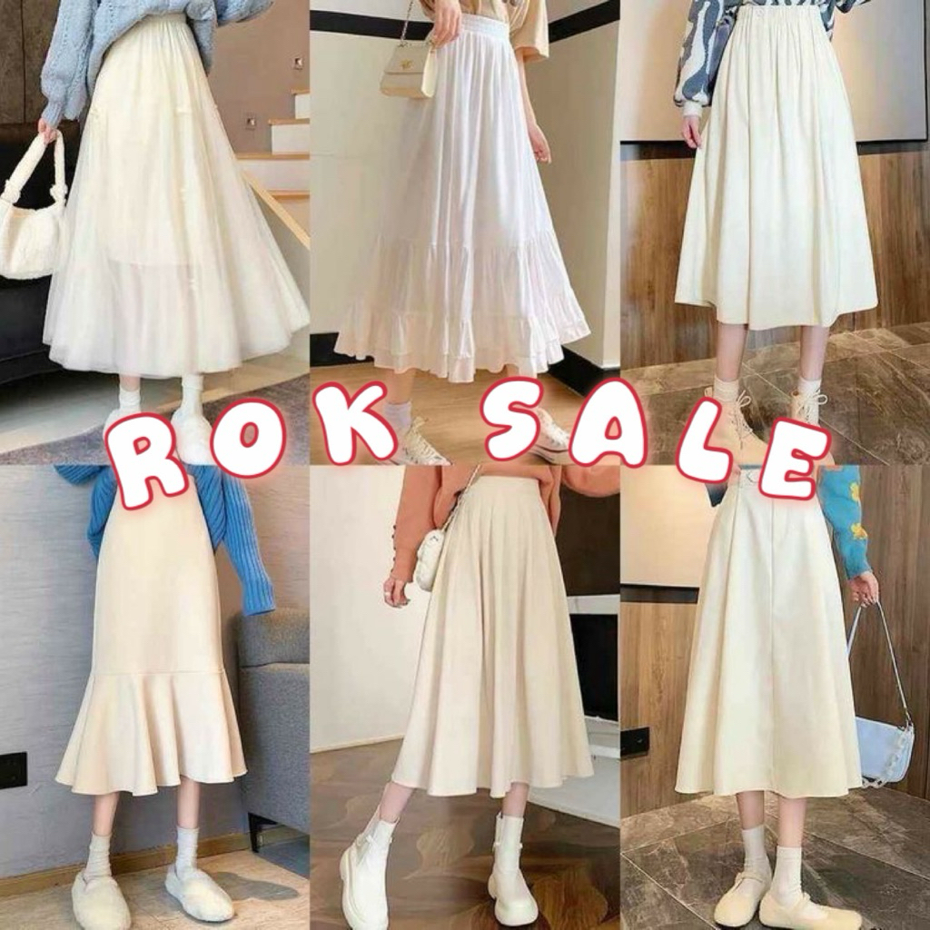 [vol.1]ETALASE SALE-skirt panjang midi 7/8-rok skirt vintage•cottagecore•y2k•star girl•ROK LUCU/UNIK