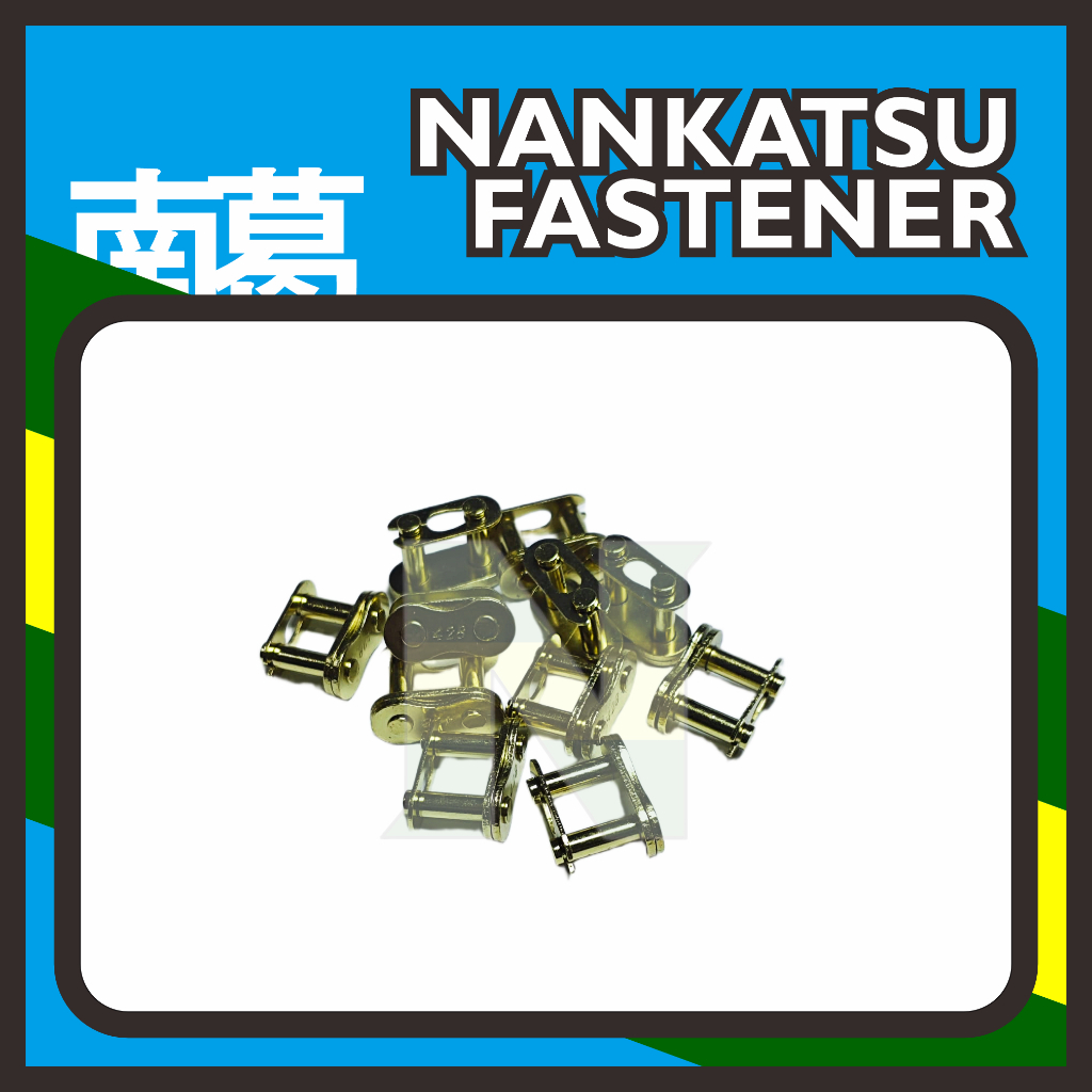 Sambungan Rantai Motor Gold 428 – Master Link Warna Emas Kuat & Tahan Karat