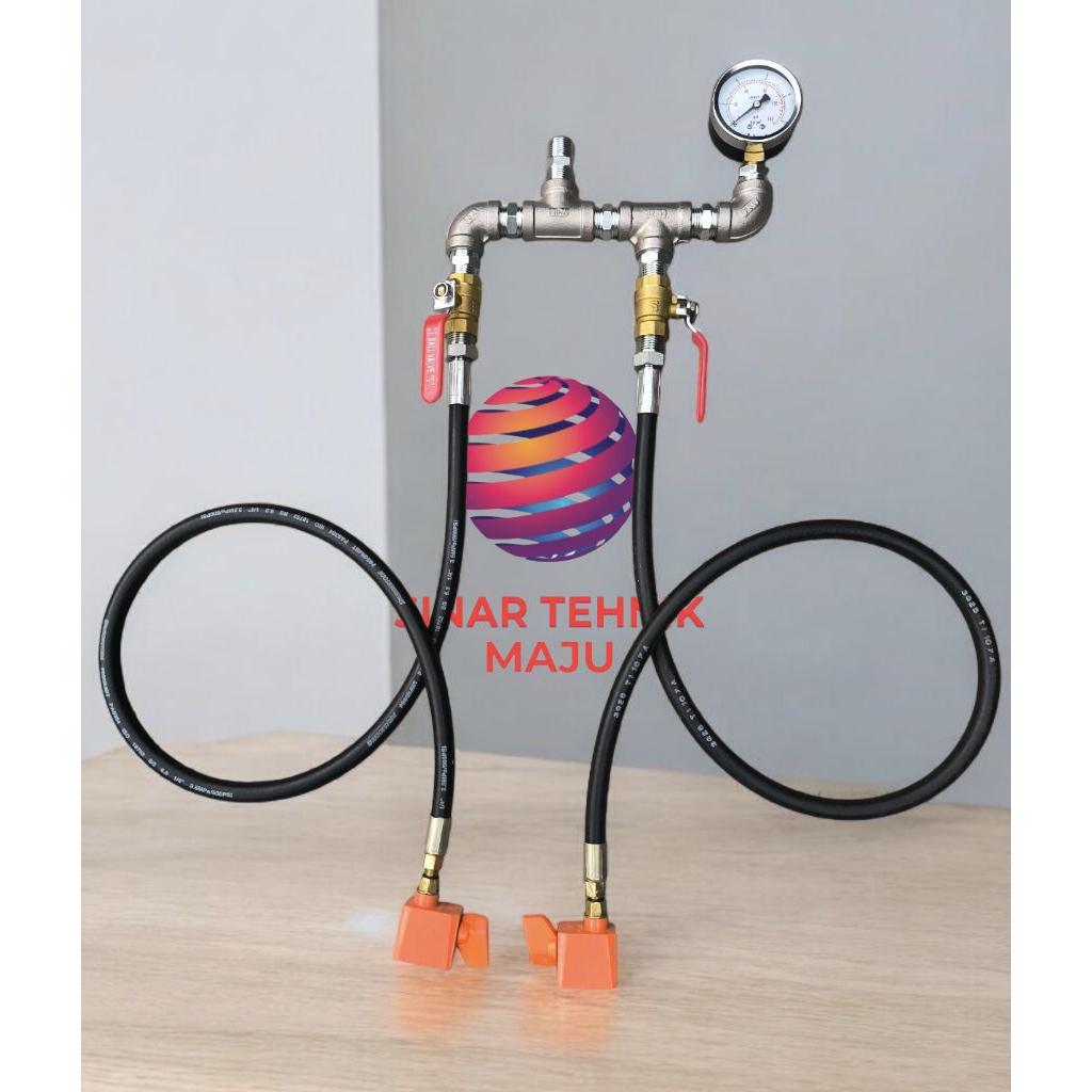 instalsi gas 3kg 12kg 2 tabung nepel 1/2 inch