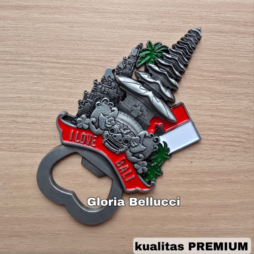 pembuka tutup botol bali tempelan kulkas magnet barong pura souvenir oleh2 indonesia