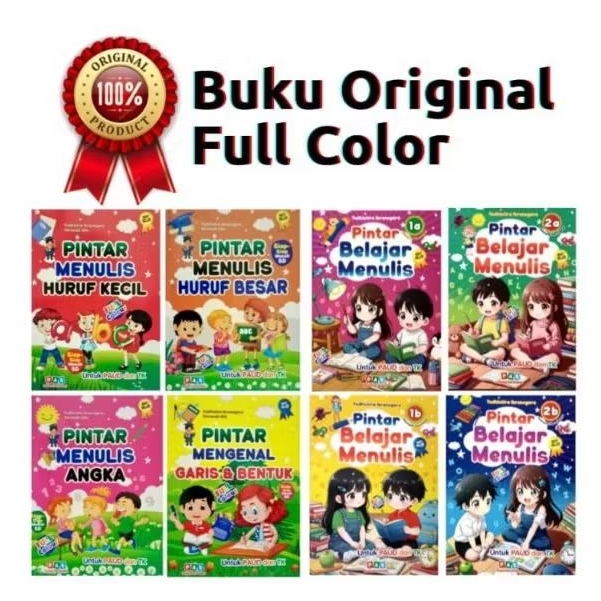 PAKET 8 BUKU ANAK PAUD dan TK PINTAR BELAJAR MENULIS