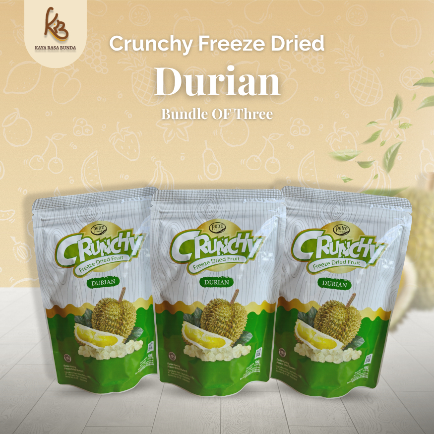 Crunchy Freeze Dried Durian Monthong Bundle of Three Lebih Hemat