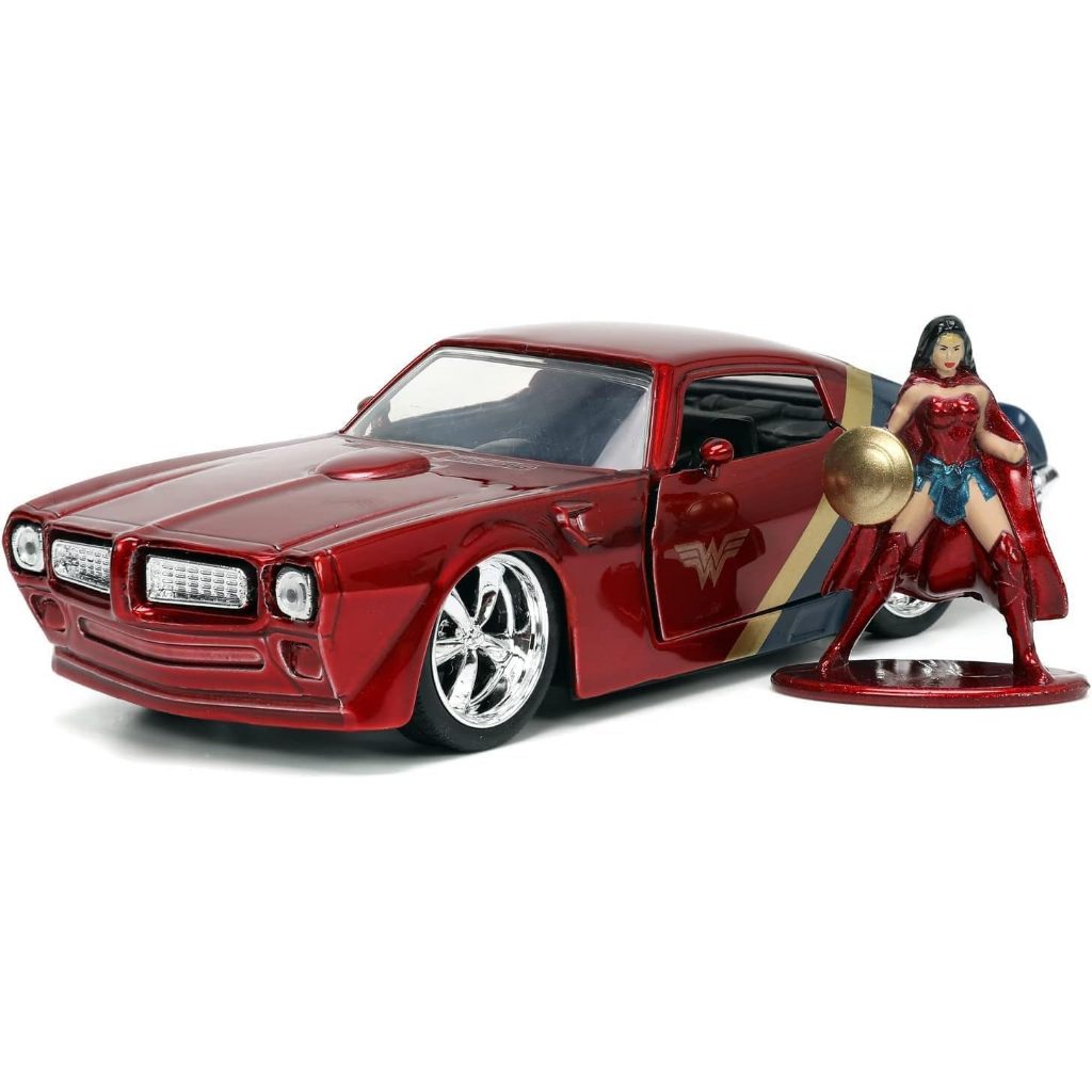 Jada Toys 253253009, DC Comics Wonder Woman with 1972 Pontiac Firebird, DC Comics Wonder Woman Metal