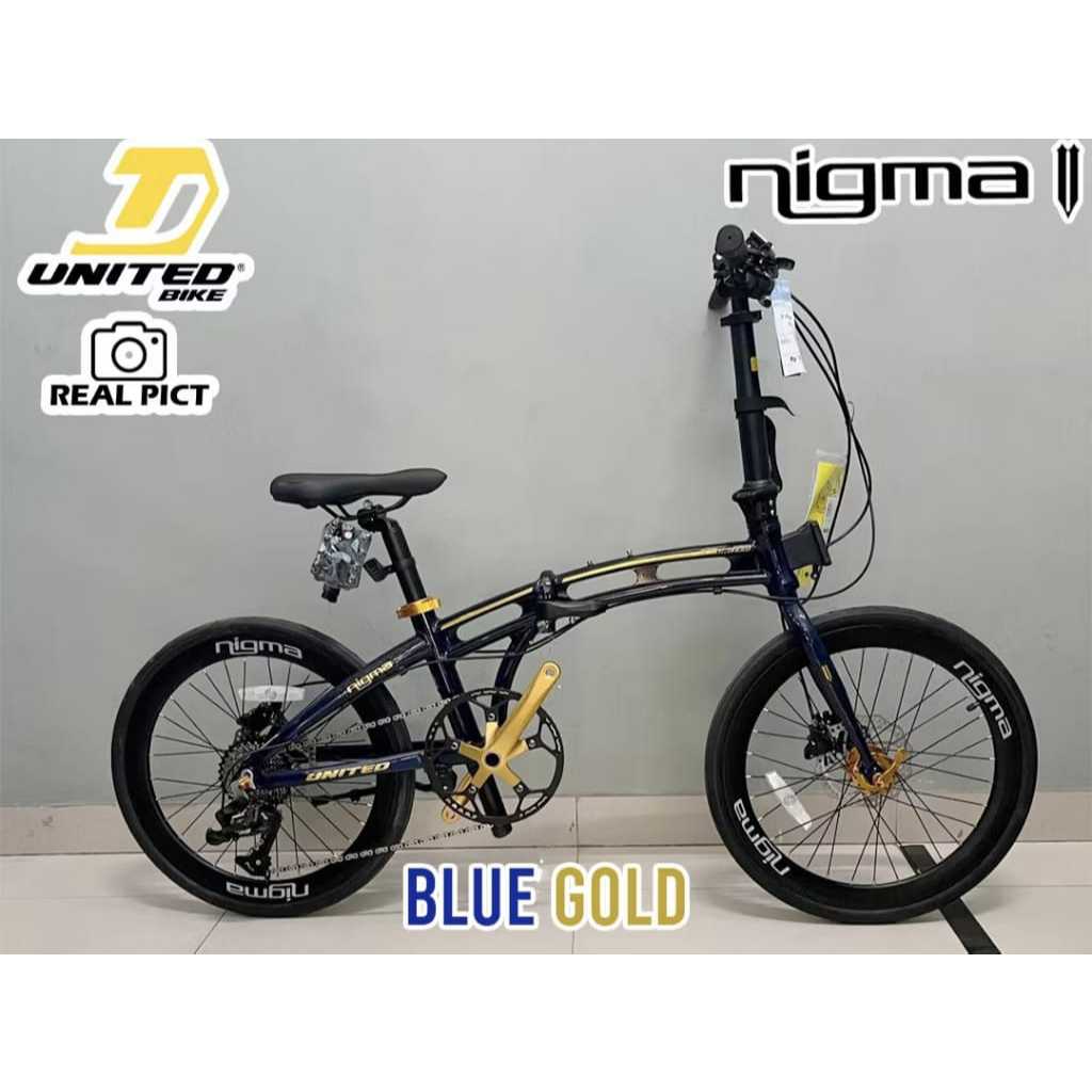 SEPEDA LIPAT FOLDING BIKE DEWASA 20 INCH UNITED PHANTOM 3.0 / UNITED NIGMA III FRAME ALLOY