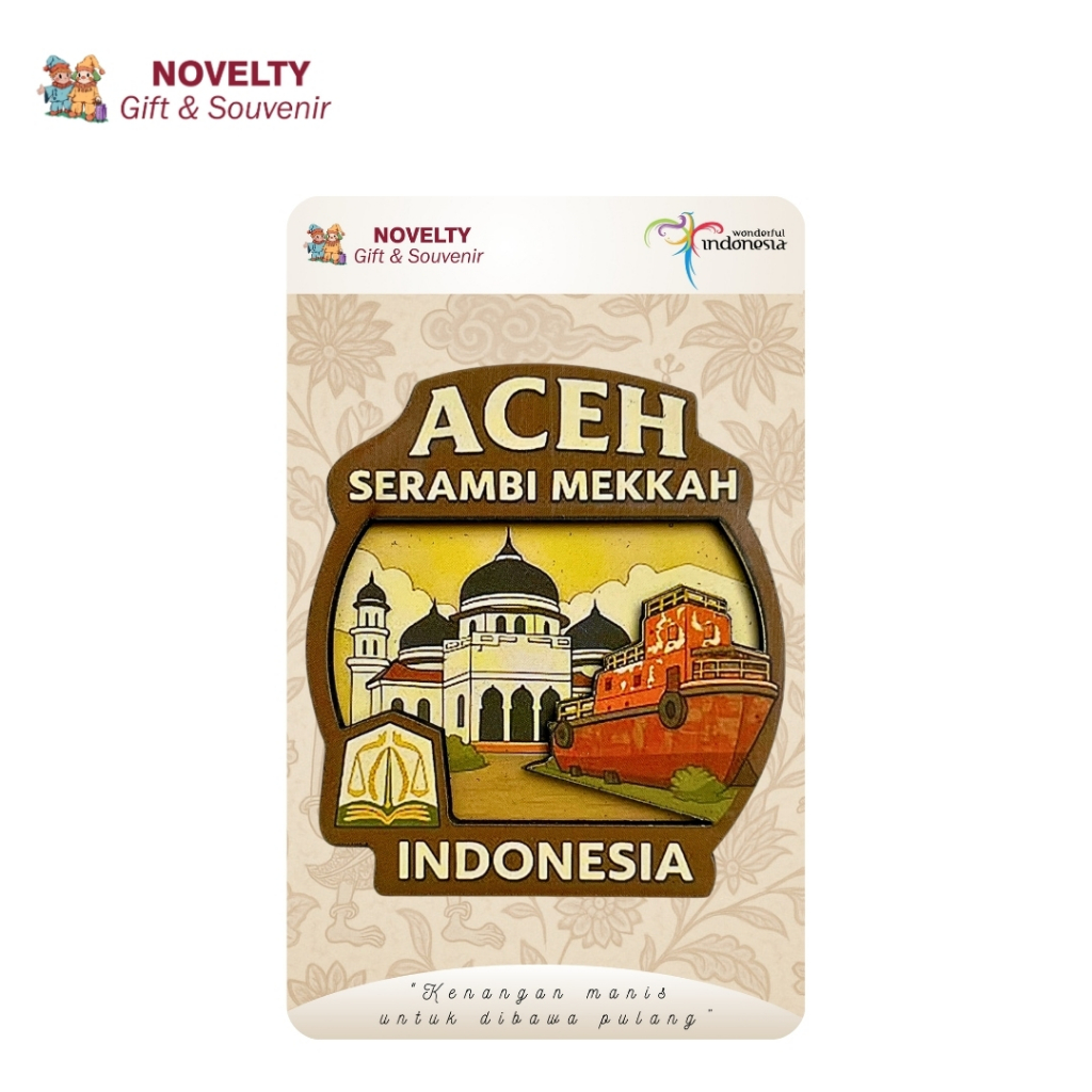 Souvenir Magnet Kulkas Aceh Serambi Mekkah Oleh Oleh Negara Indonesia