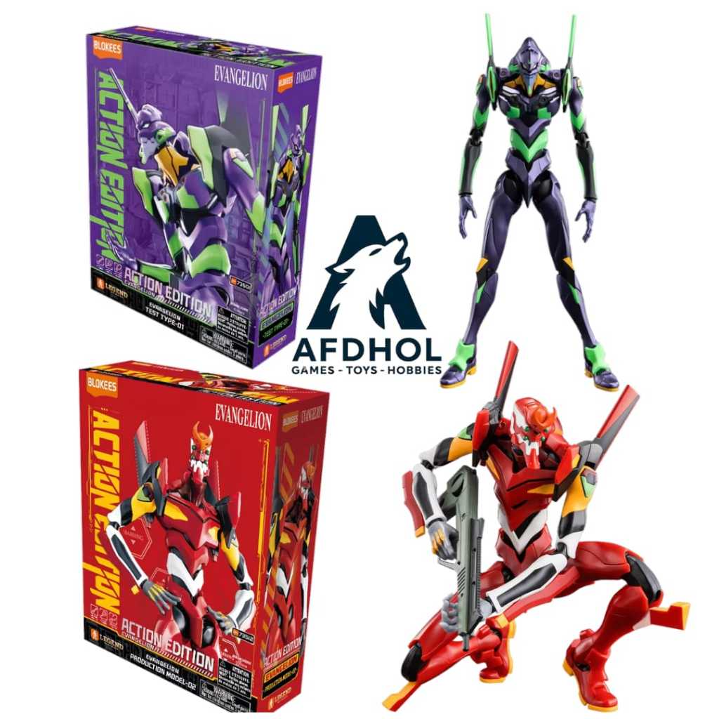 BLOKEES EVANGELION UNIT 01 02 EVA UNIT MODEL 01 02 ACTION EDITION FIGURE EVA NEON GENESIS ASUKA MANG