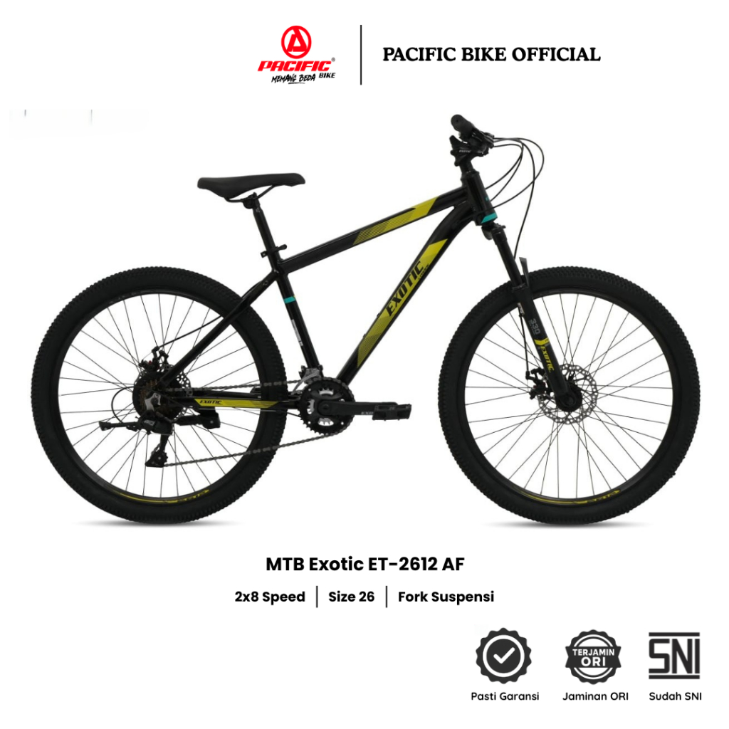 Pacific Bike Sepeda Gunung Remaja dan Dewasa MTB Exotic ET-2612 AF Ukuran Ban 26