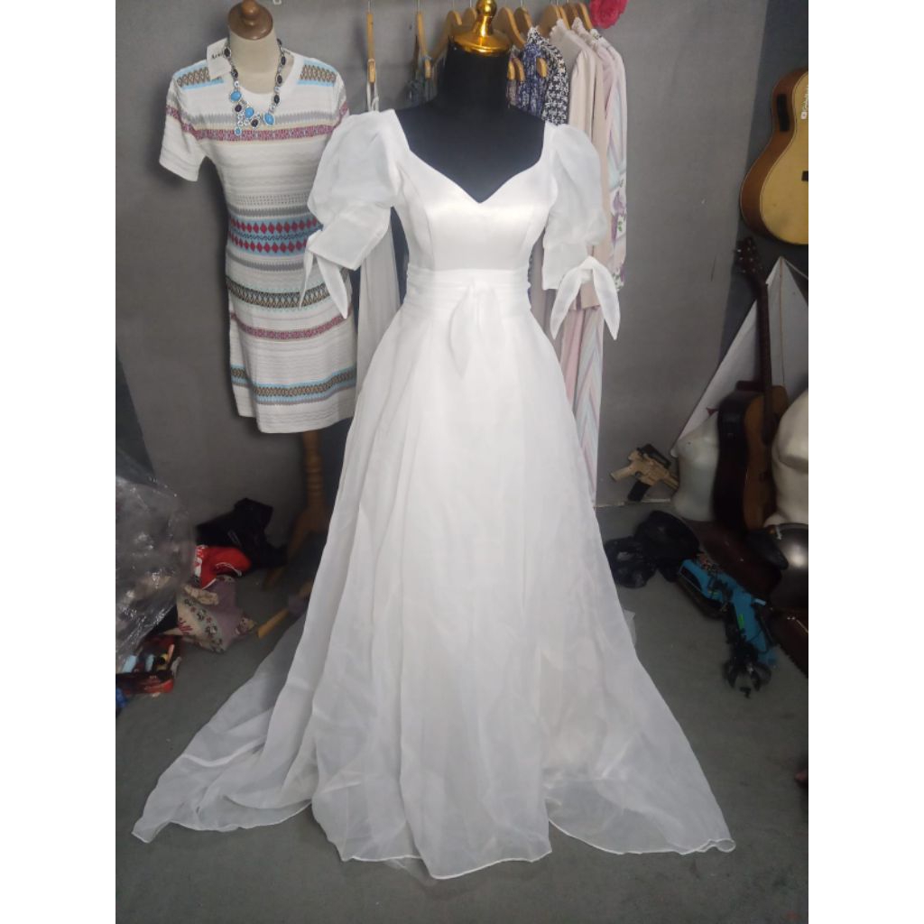 wedding dress organza