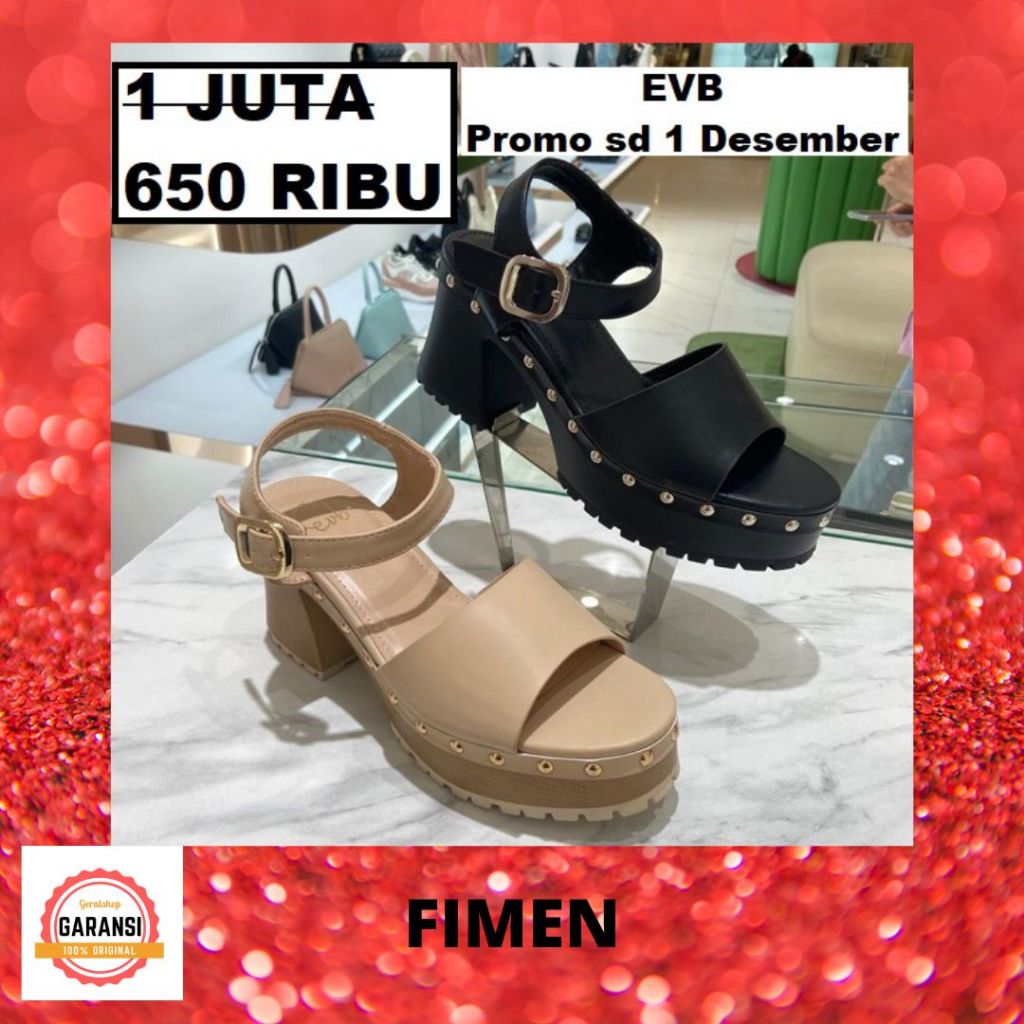 Sandal heels wanita EVB seri FIMEN sale ORI 100%