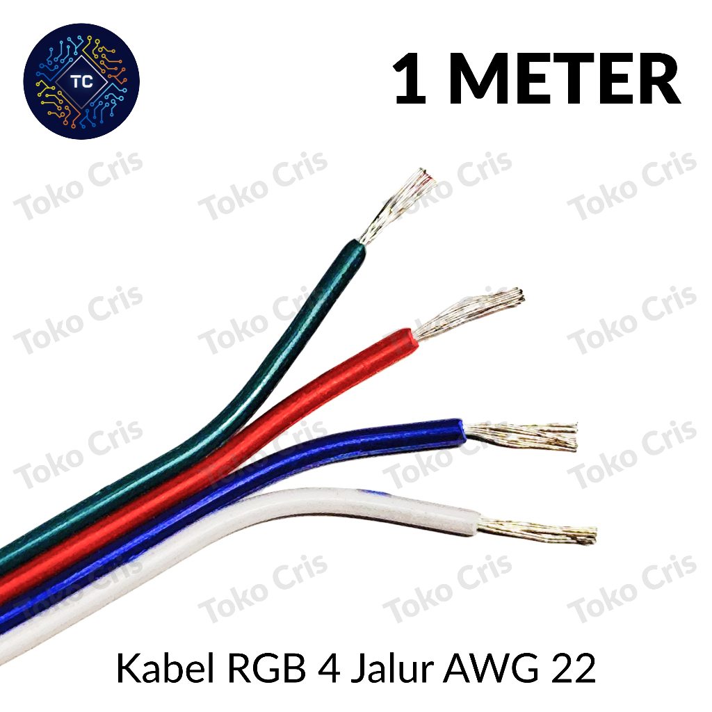 Kabel RGB 4 Jalur AWG 22 / Kabel 4 Pin / Kabel LED Strips RGB