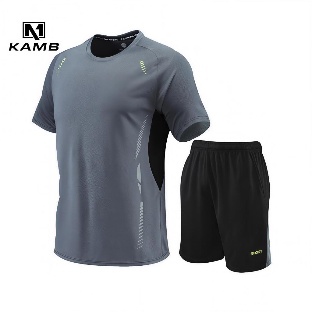 KAMB Setelan Baju Olahraga Pria Original Lari Badminton Running Jersey