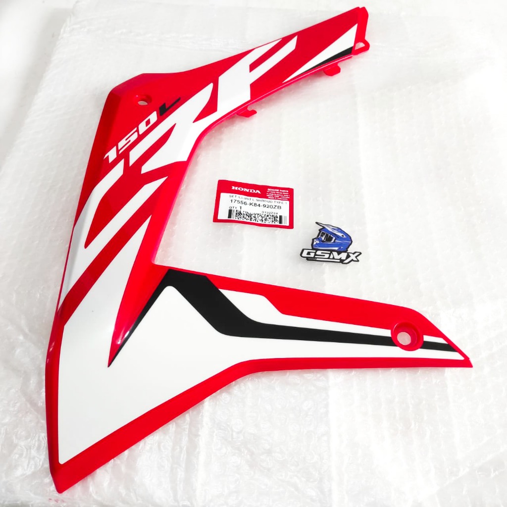 Cover Body Set Kiri Merah Type 1 Honda CRF 150L K84 ORIGINAL 17556K84920ZB ORIGINAL HONDA
