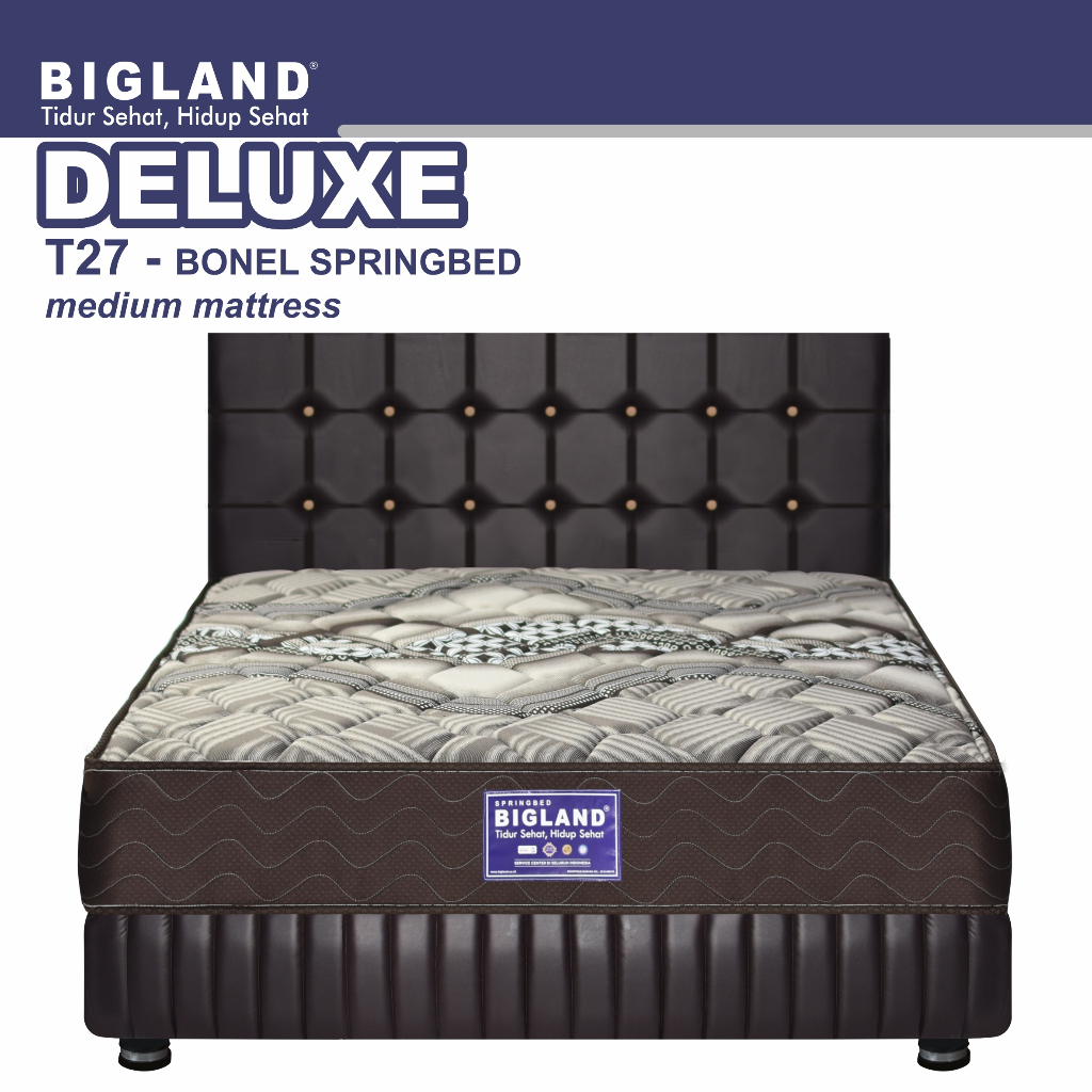 BIGLAND (Official Surabaya) - Bigland DELUXE - Kasur Springbed dengan per Bonnel  - Tinggi 27 CM