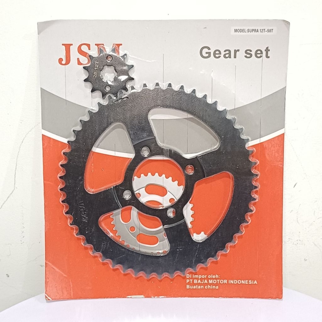 JSM GIR GEAR GER SET DEPAN BELAKANG SUPRA X LAMA 50T 12T DEPAN BELAKANG