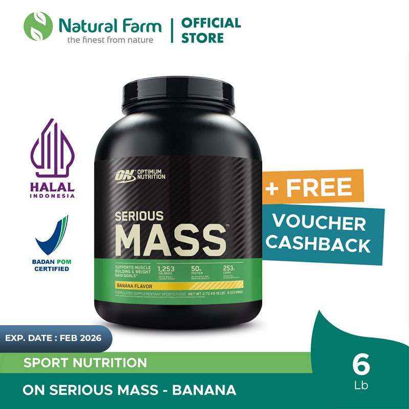 Optimum Nutrition Serious Mass Banana 6 Lb [Exp. Date 02/26]