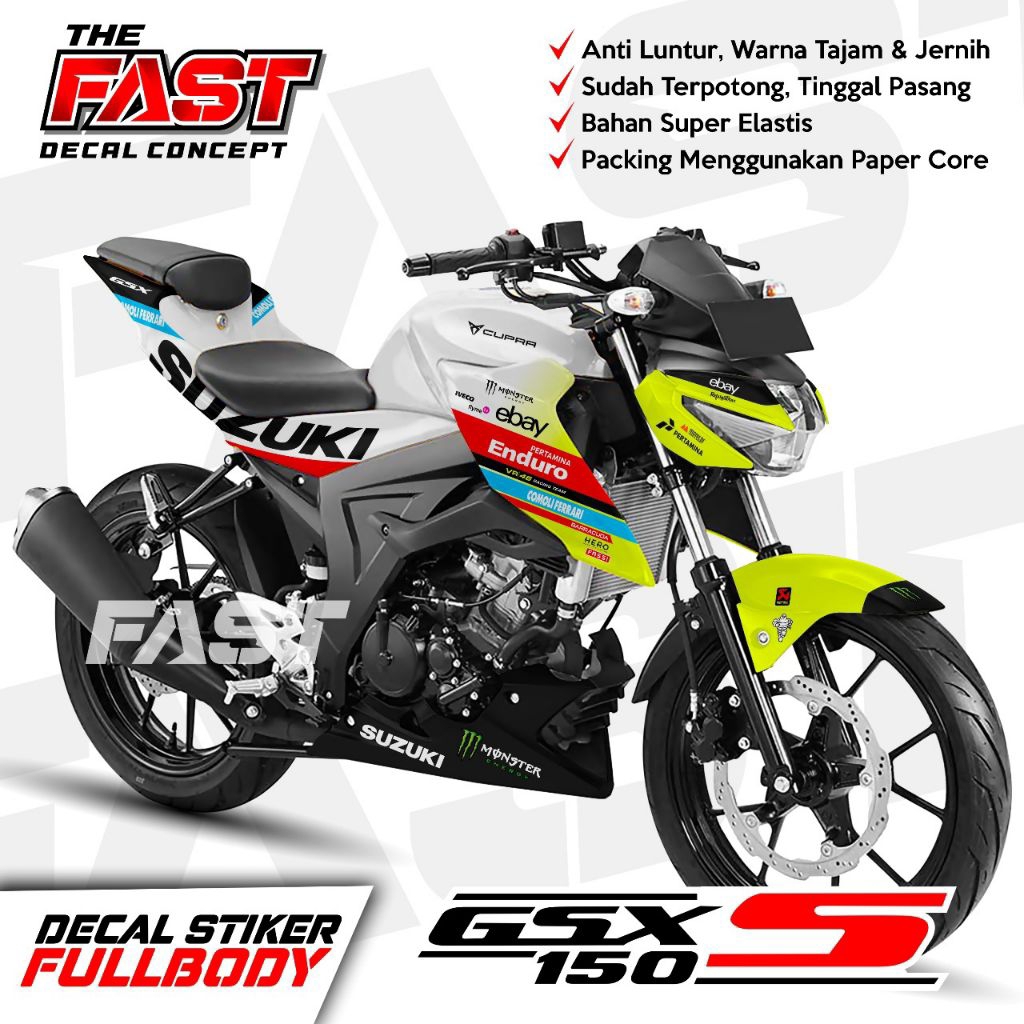TERBARU BISA COD Decal Gsx 150 S Full Body ENDURO Variasi Stiker Gsx 150 S Full Body Decal Gsx 150 S
