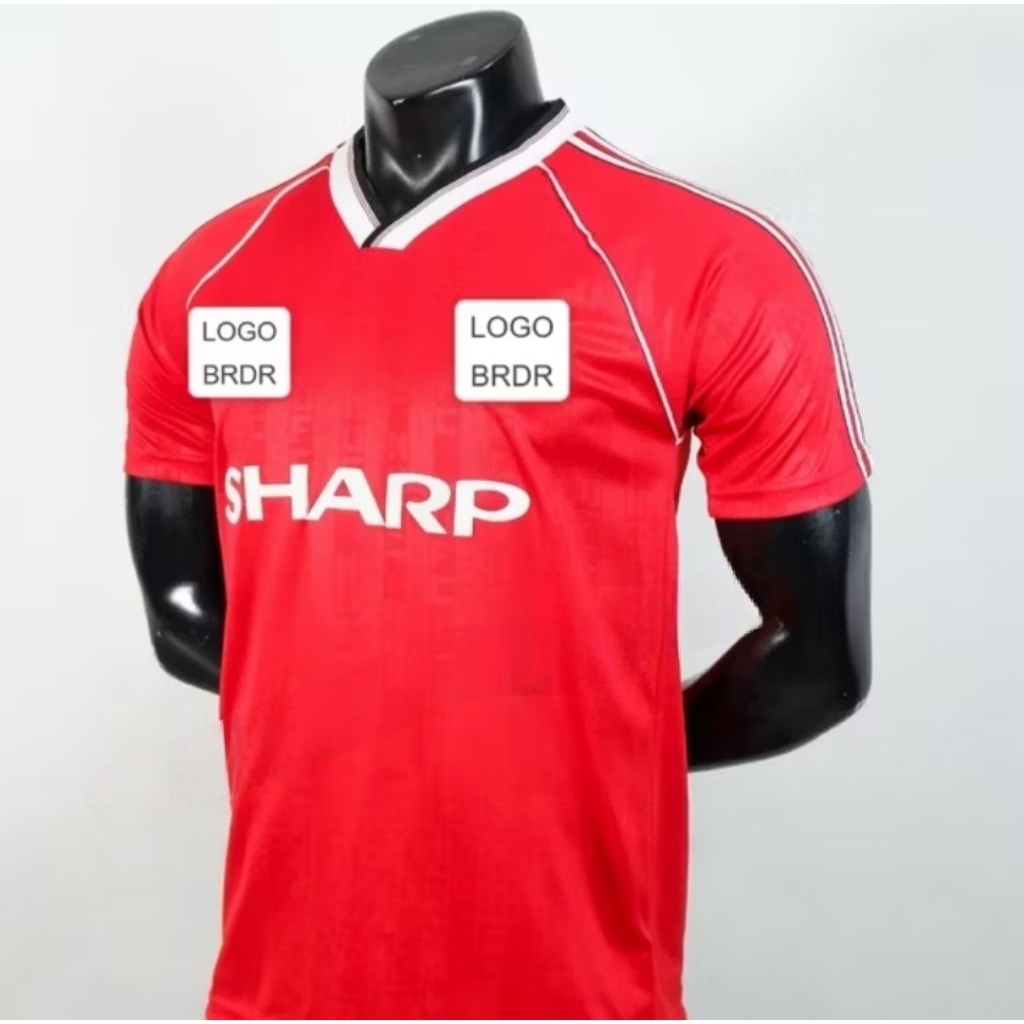 JERSEY BOLA RETRO MANCHESTER UNITED MU EMYU HOME 1988 1989 1990