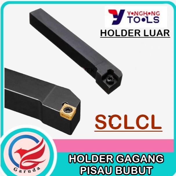 SCLCL-1212H09 Holder Bubut Insert CCMT 09 Pahat Gagang Kiri Luar