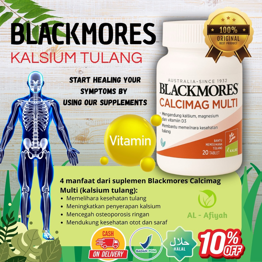 Blackmores Kalsium Tulang BPOM HALAL – Suplemen Kalsium & Mineral Haria