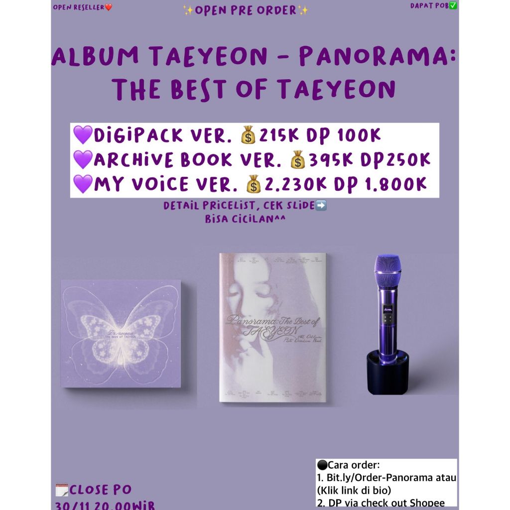 [PRODUK PO | WAJIB MEMBACA DESKRIPSI & SLIDE FOTO] ALBUM TAEYEON - PANORAMA [THE BEST OF TAEYEON] SN