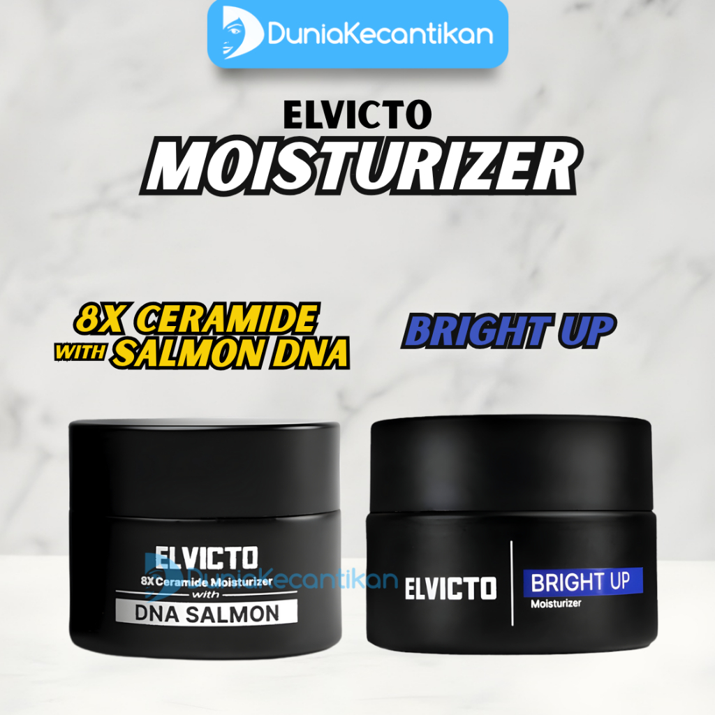 Elvicto Moisturizer Bright Up Pelembab Wajah Pria Mencerahkan Kulit Kusam Barrier Up Moisturiser Kri