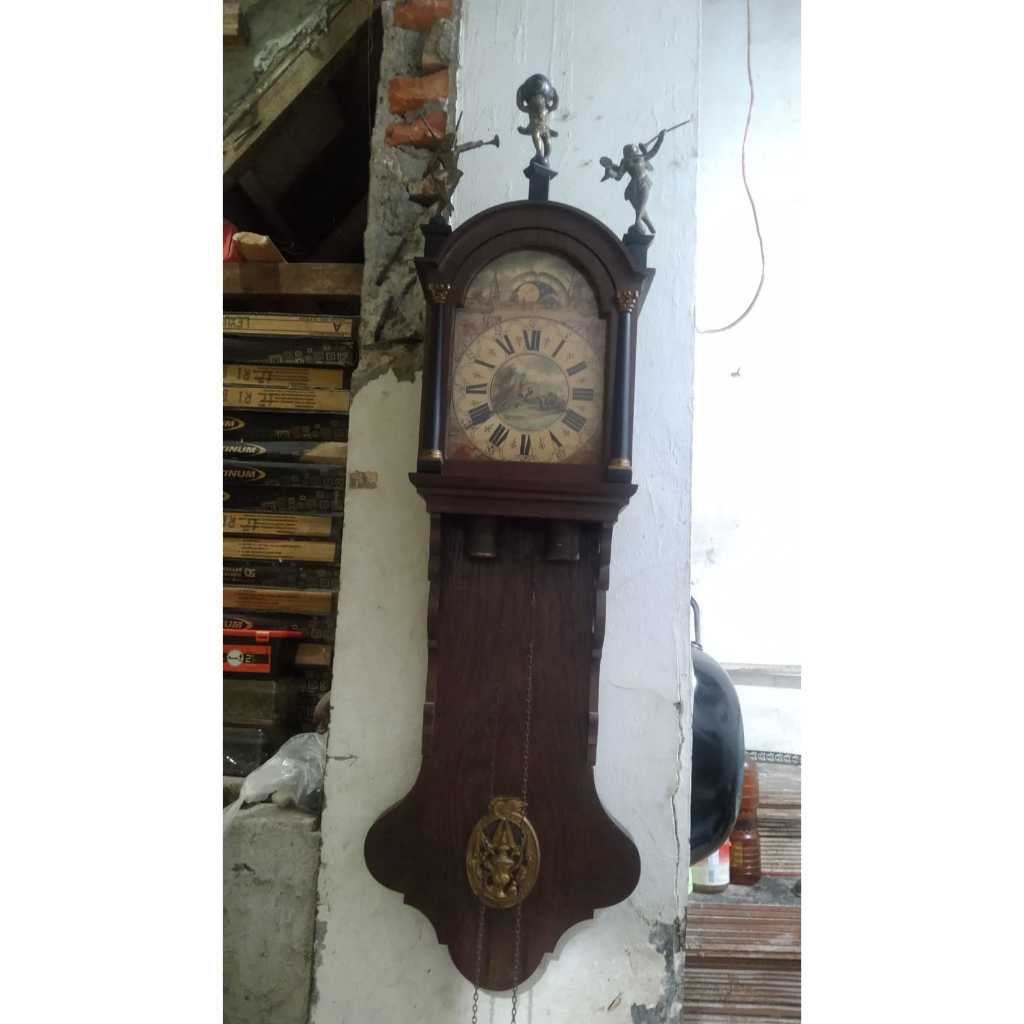 Jam Dinding Bandul Belanda Era 1900 Kuno Jadul Antik