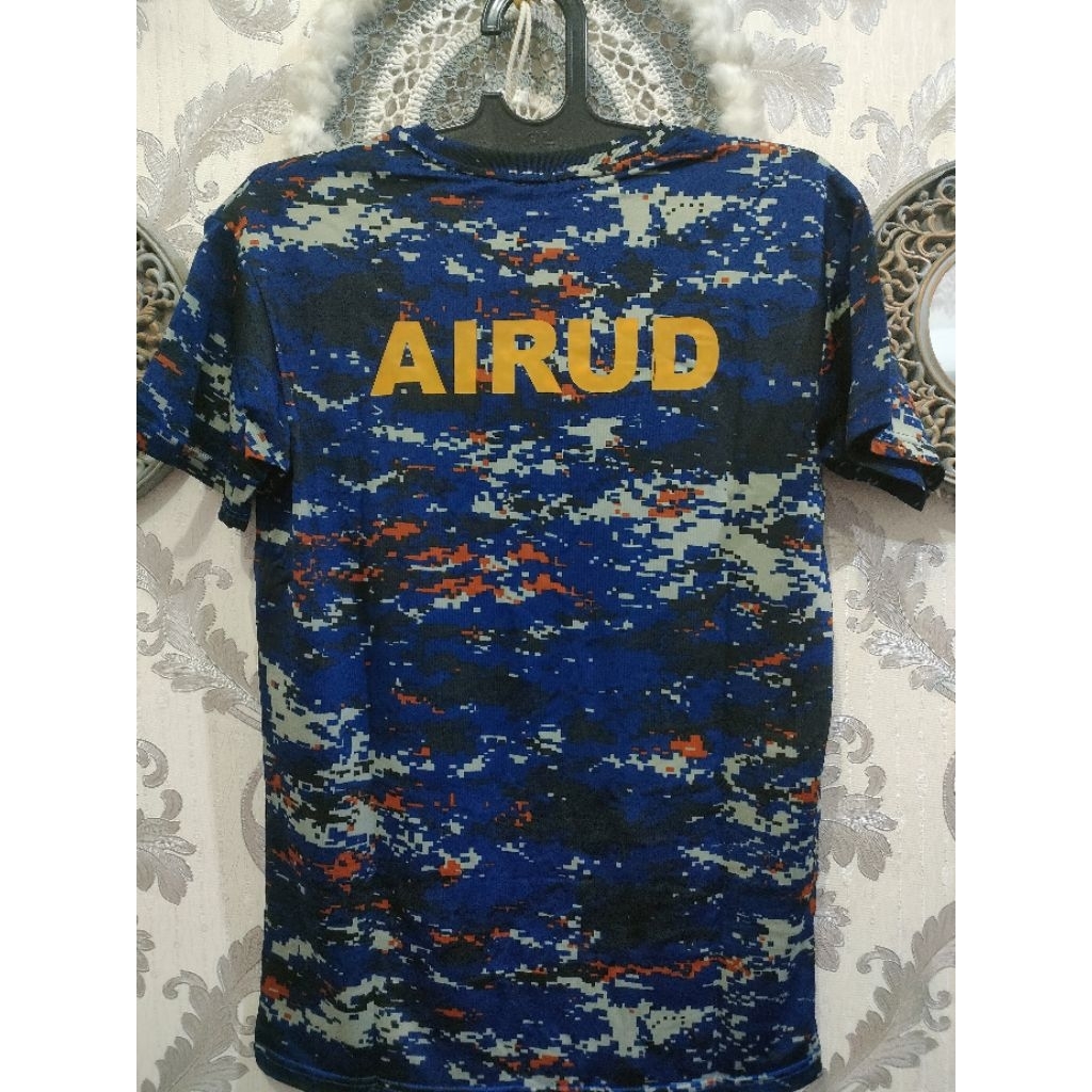 baju kaos loreng airud lengan pendek