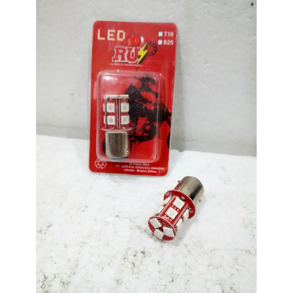 DOP LAMPU BOLAM BOHLAM LED STOP LED KEDIP JAGUNG MERAH