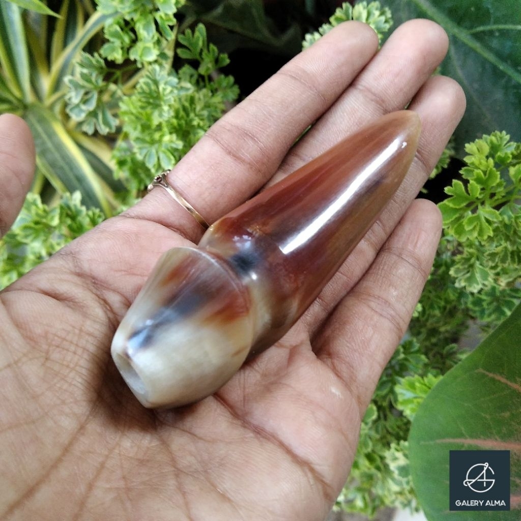 GALERY_ALMA | ( unik dan antik ) pipa once / once cangklong tanduk kerbau