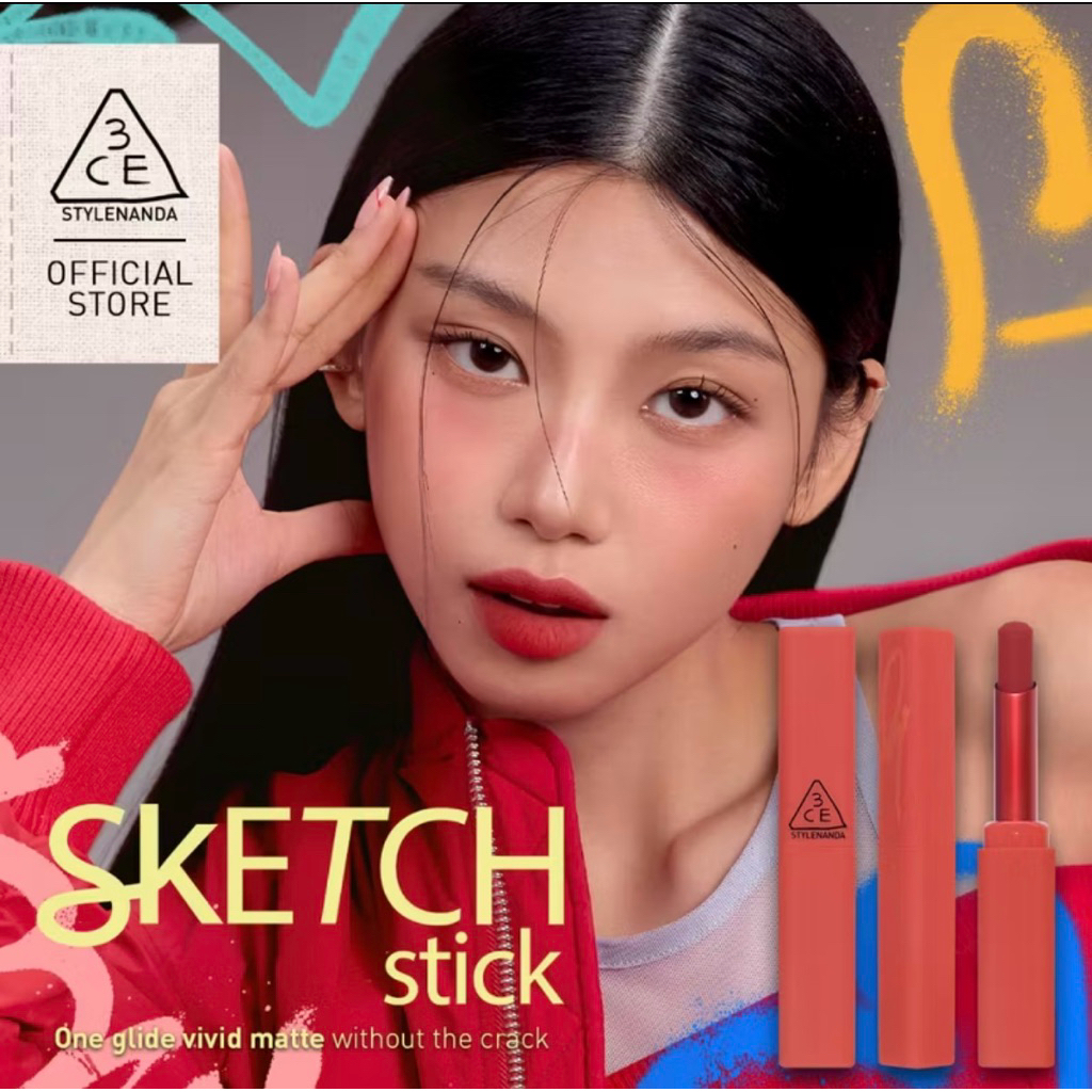 3CE Sketchstick Lipstick Vivid Matte