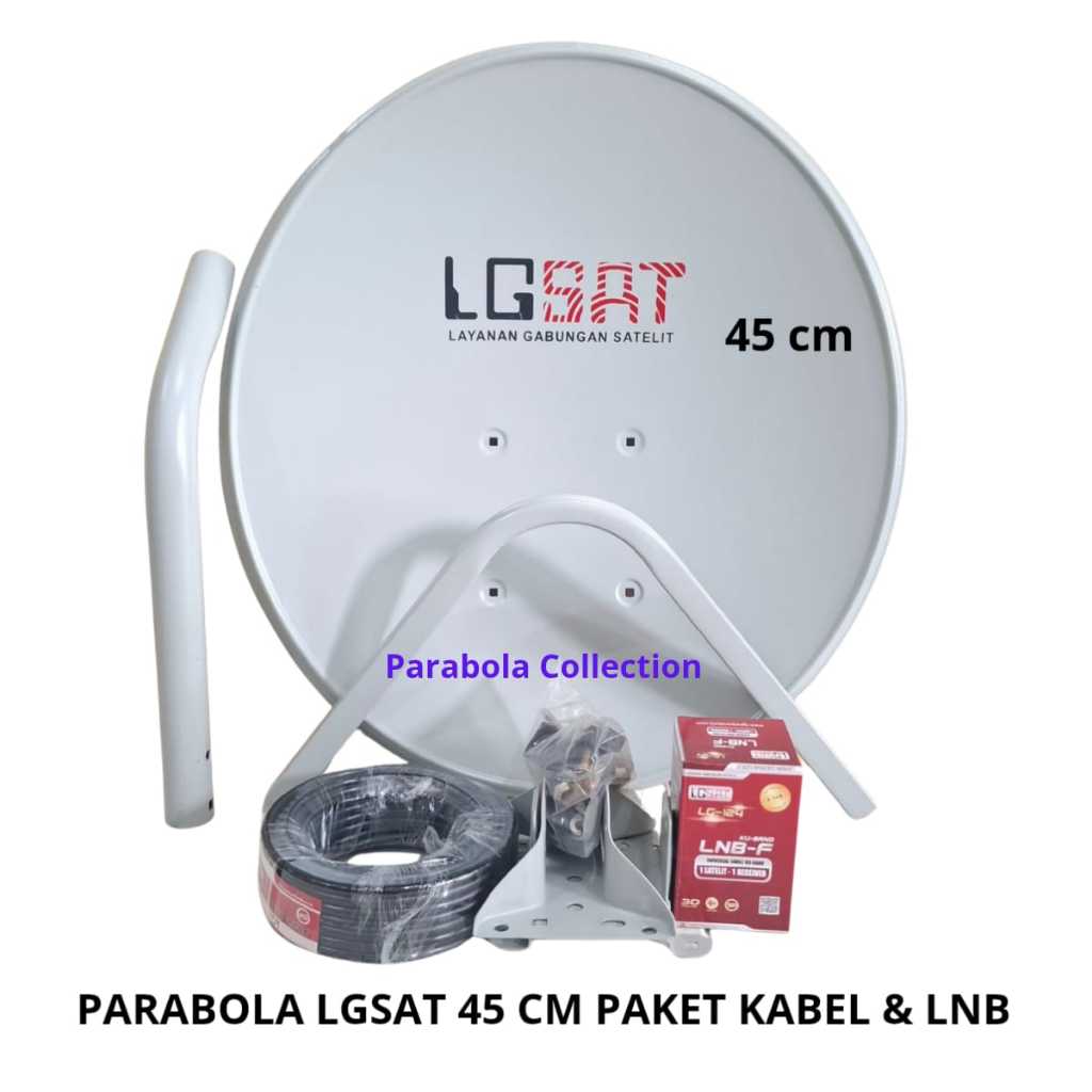 Parabola Mini 45 Cm Lgsat Abu + Kabel + Lnb Kuband