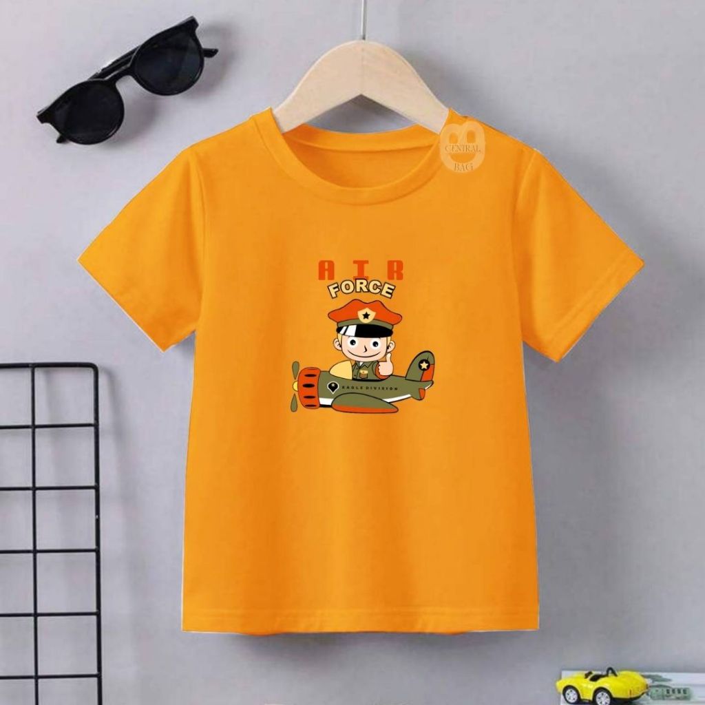 Kaos Anak Pendek Custome Pesawat Air Force- Baju anak laki laki