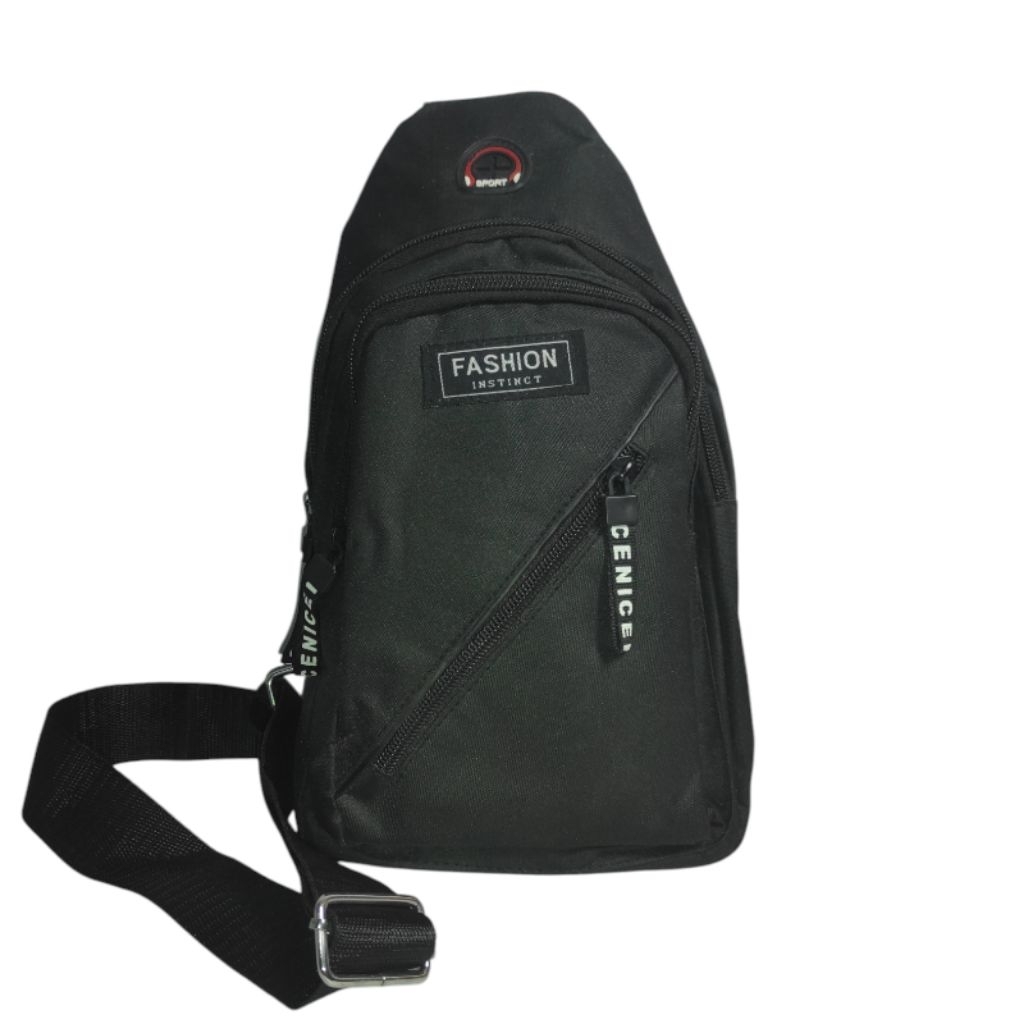 Preloved Tas Selempang Bahu Earphone / Waist Bag Cowok Charger Second / Tas Fashion Pria Bekas