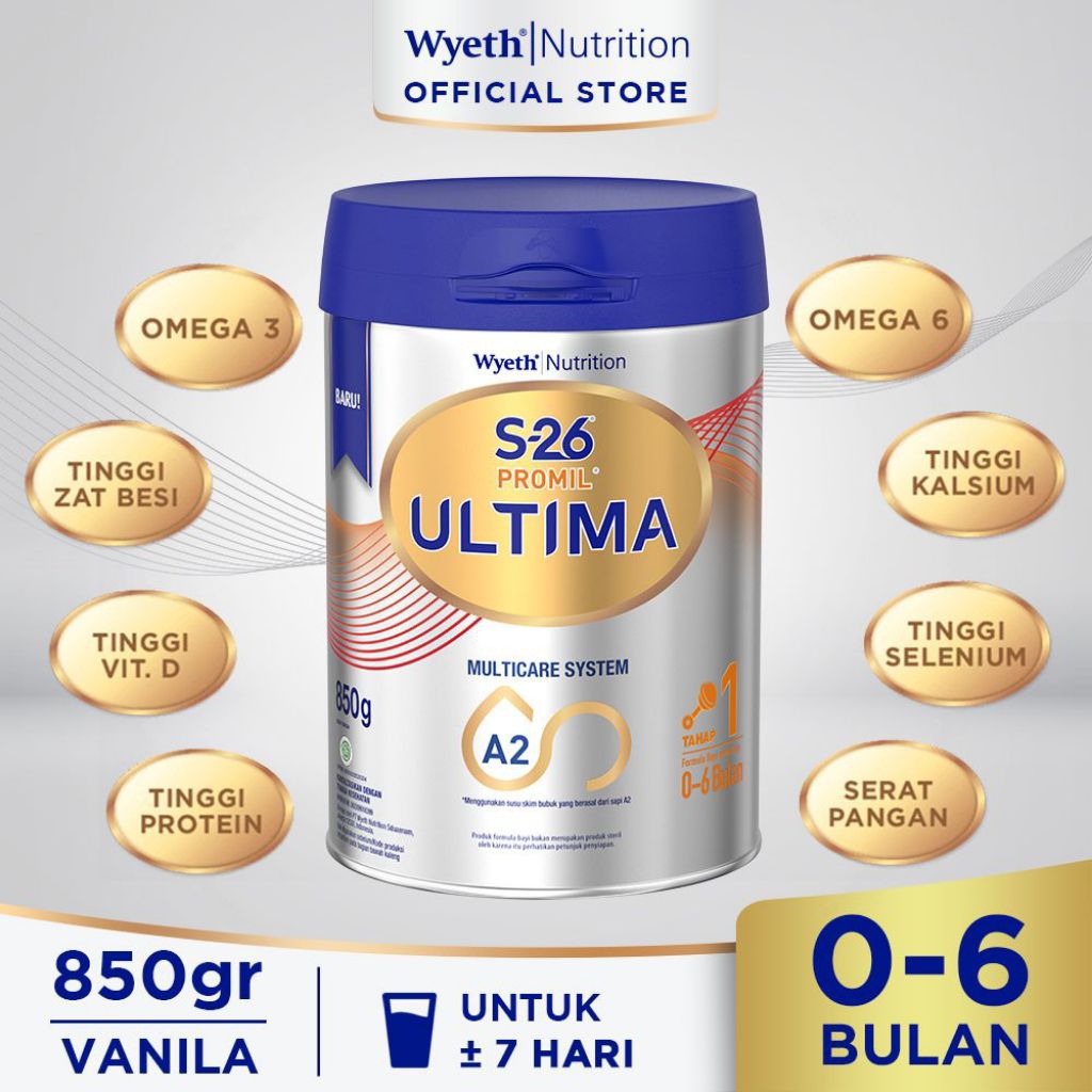 Susu S-26 Promil Ultima Tahap 1 (0-6 bulan) 850gr
