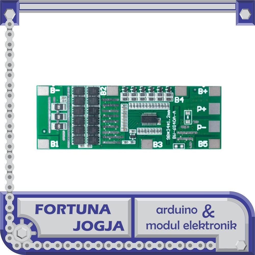 BMS 6S 40A 24V Li-ion Lithium 18650 Balanced