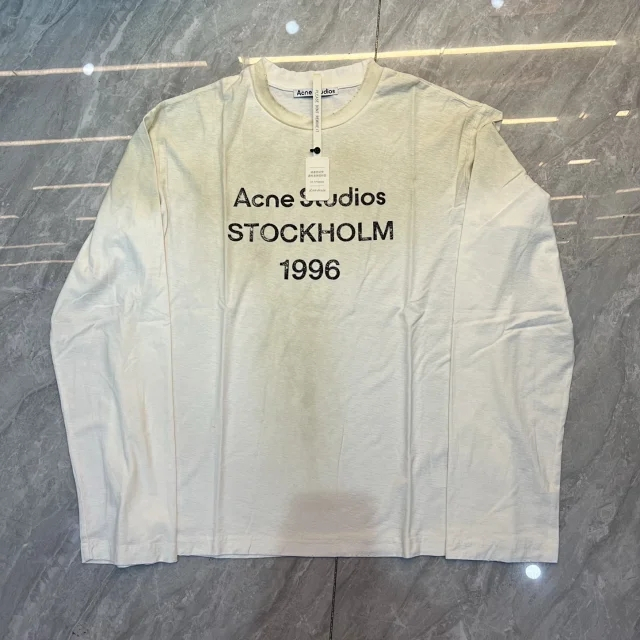 Acne Studios Stockholm 1996 Logo Long Sleeve Shirt - Relaxed Fit [All Colors]