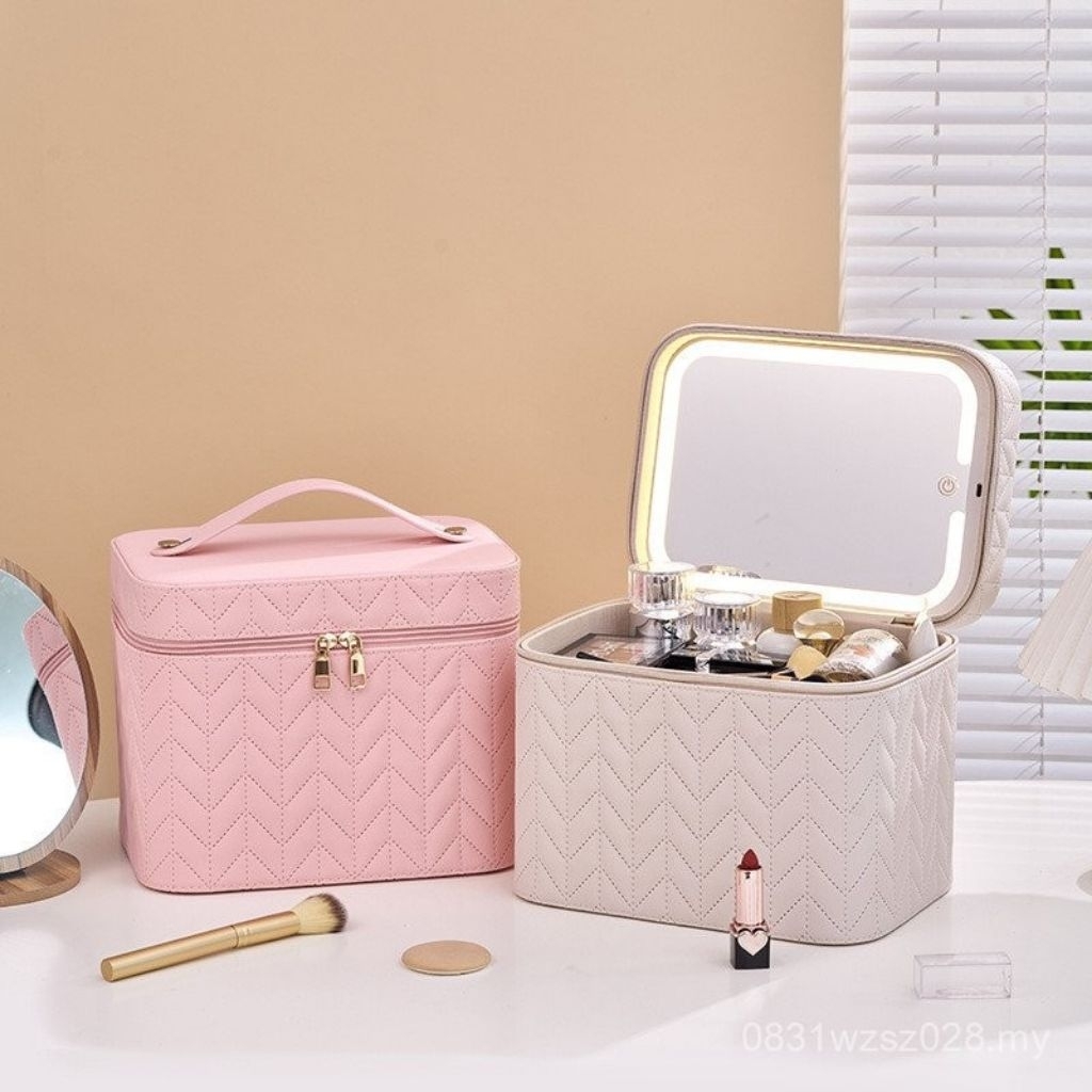 Tas Make Up Lampu LED Makeup Bag MUA Beauty Case
