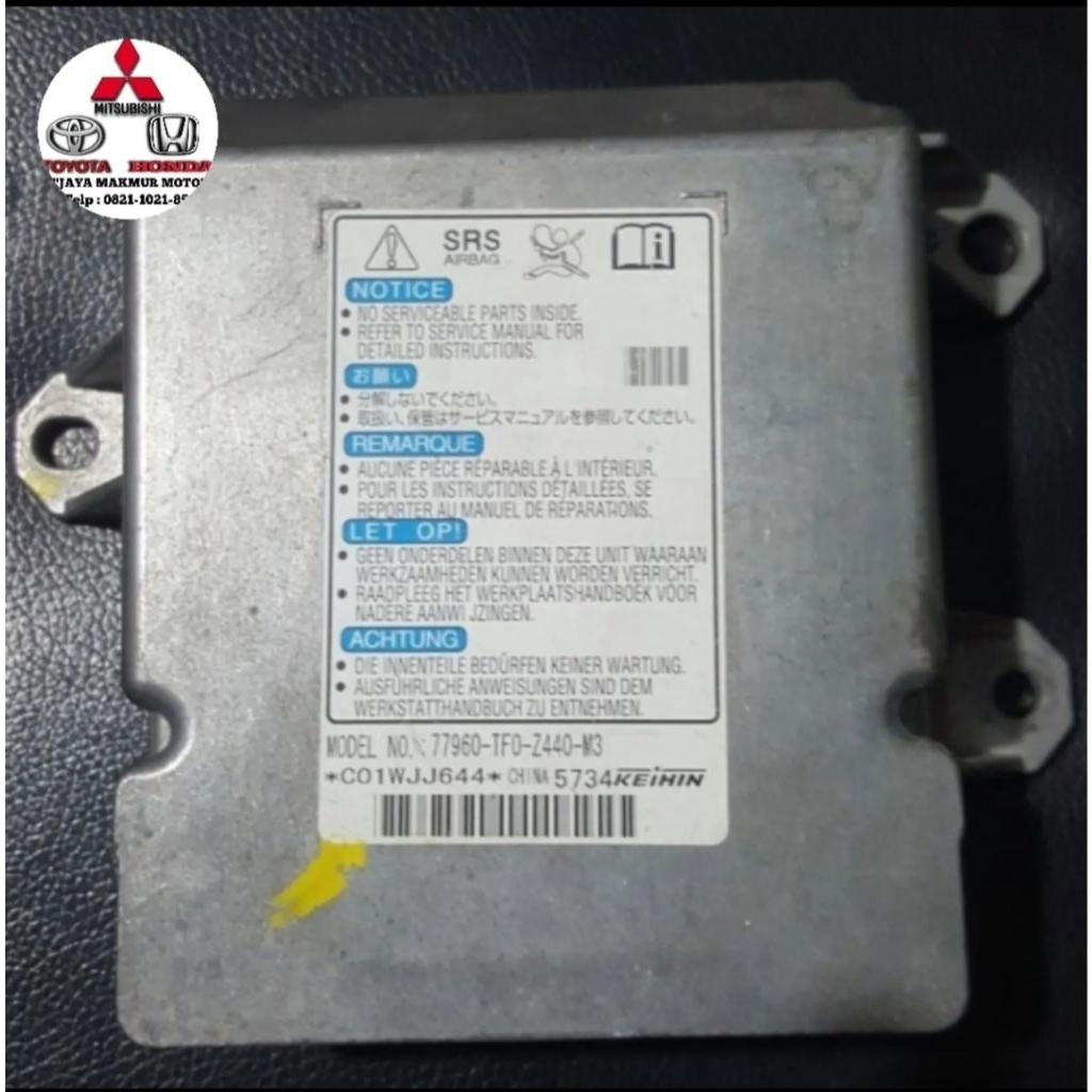 modul airbag computer srs honda jazz 77960-TF0